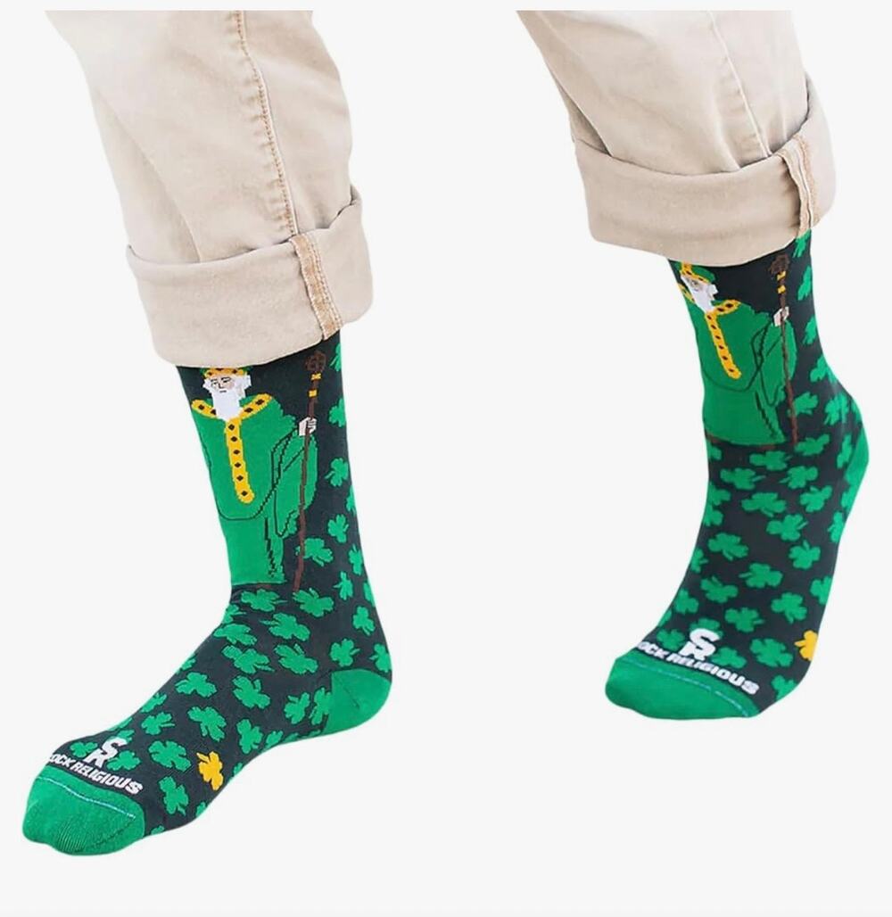 St. Patrick's Day Shamrock Crew Socks - One Size